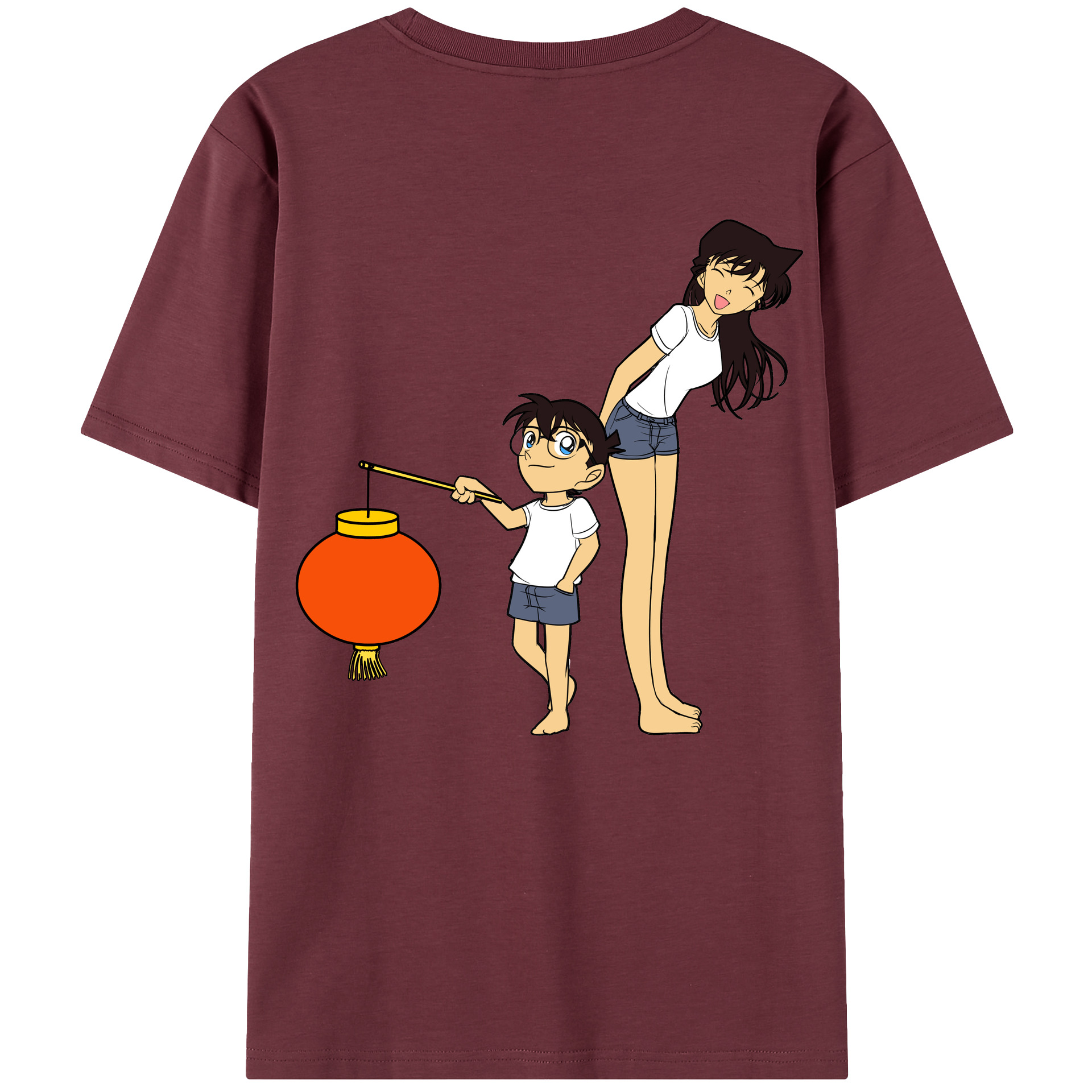 （画像用） 名探偵コナン 毛利 蘭 もうり らん、モーリ ラン Detective Conan Rachel Moore 綿100％半袖Tシャツ（背面プリント）